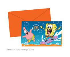 Invitation & Envelopes Sponge Bob